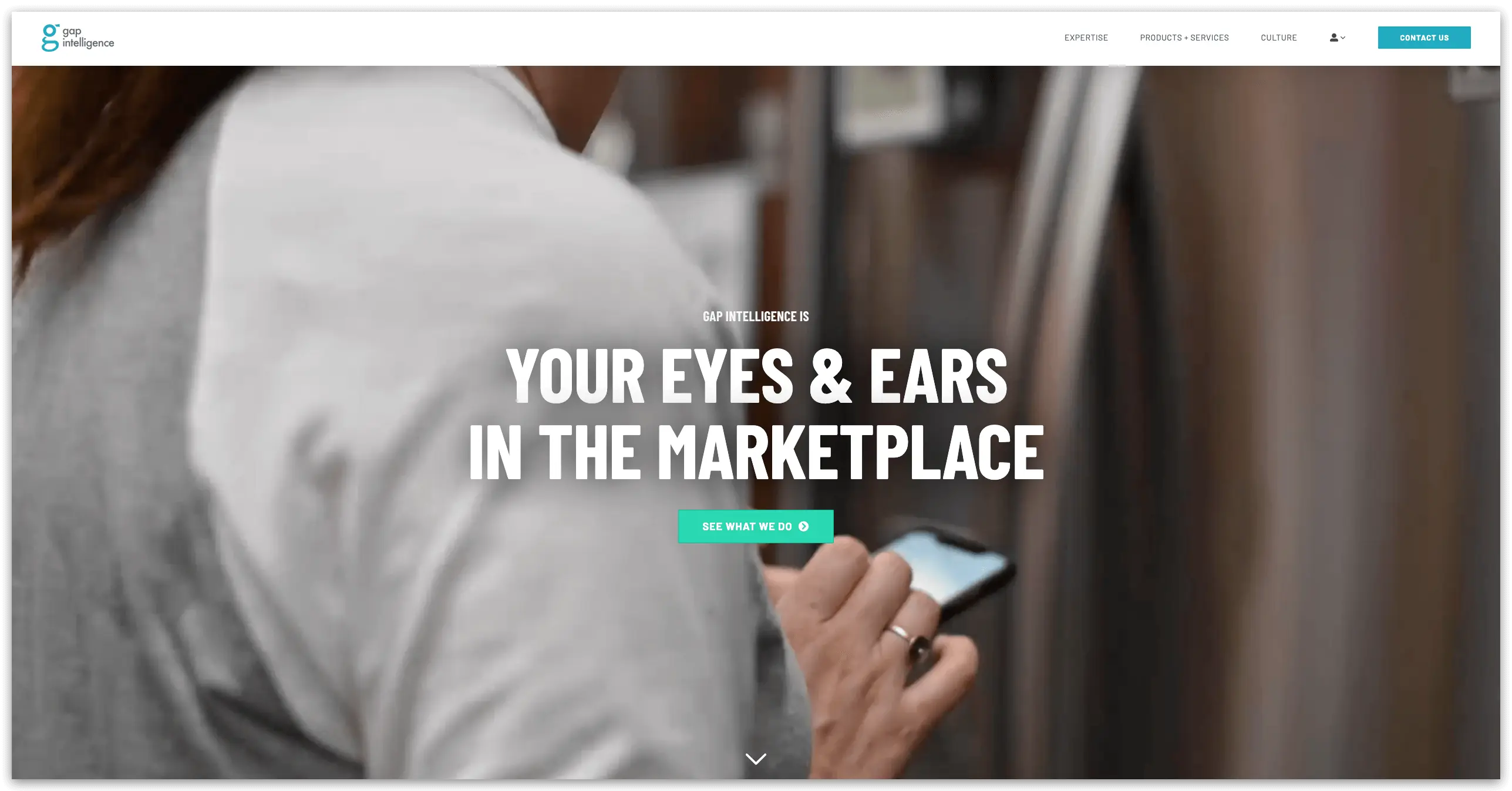 Picture of the Gap Intelligence website