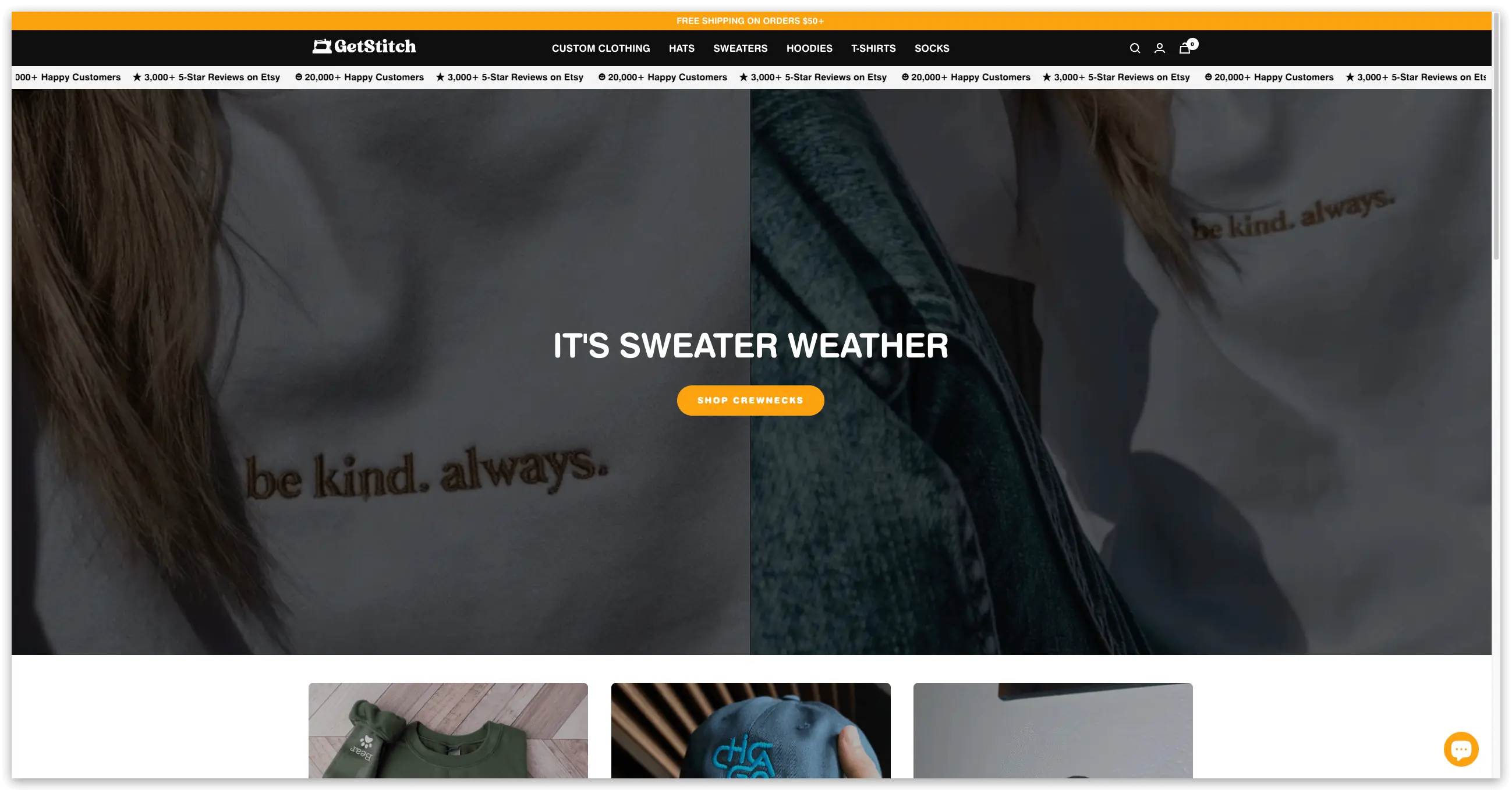 Picture of the GetStitched website